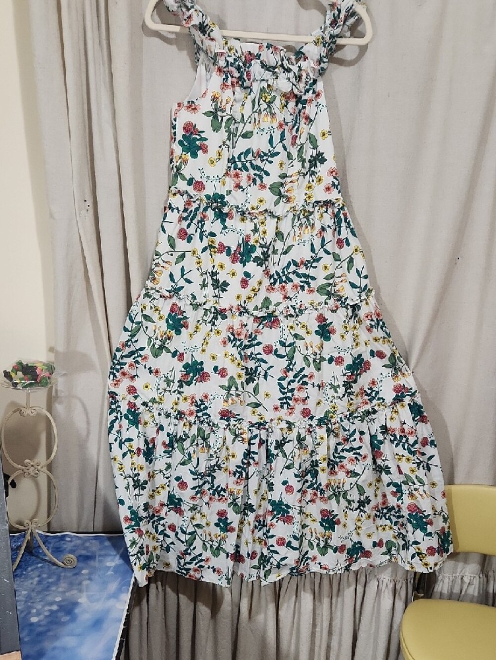 Nautica Jeans Women’s Floral Maxi Dress With On Or Off Shoulder 💯% Cotton - Picture 11 of 12
